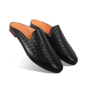 Braided Design Leather Half Shoes For Men