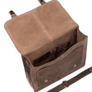 Crocodile Embossed Design Leather Messenger Bag - Image 5