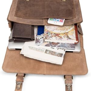 Crocodile Embossed Design Leather Messenger Bag - Image 4