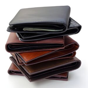 Leather Slim Pocket Card Holder Wallet - 100% Genuine Cow Leather